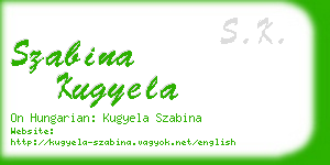 szabina kugyela business card